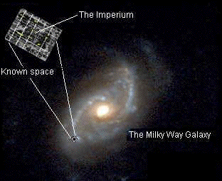 The Galaxy showing the Imperium